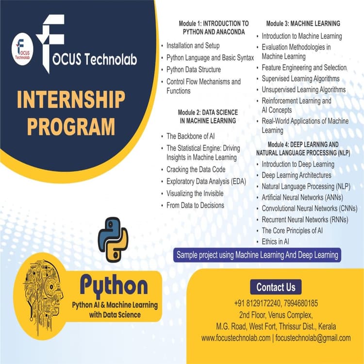 Python AI & ML with Data Science Internship